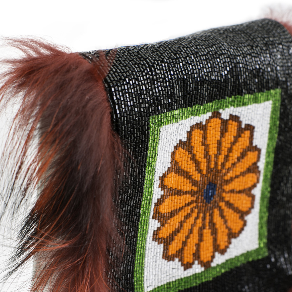 DAISY BEADED SNAKESKIN CROSSBODY