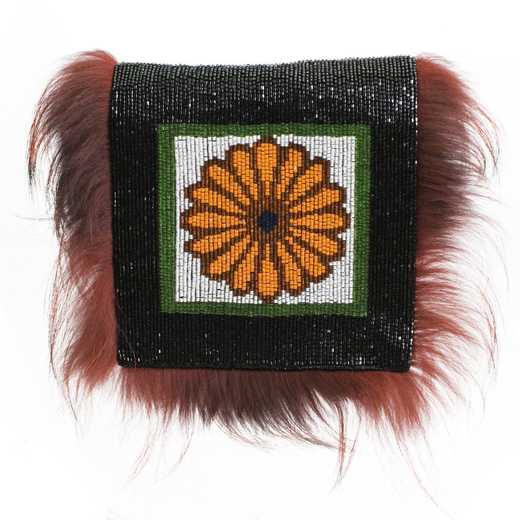 DAISY BEADED SNAKESKIN CROSSBODY