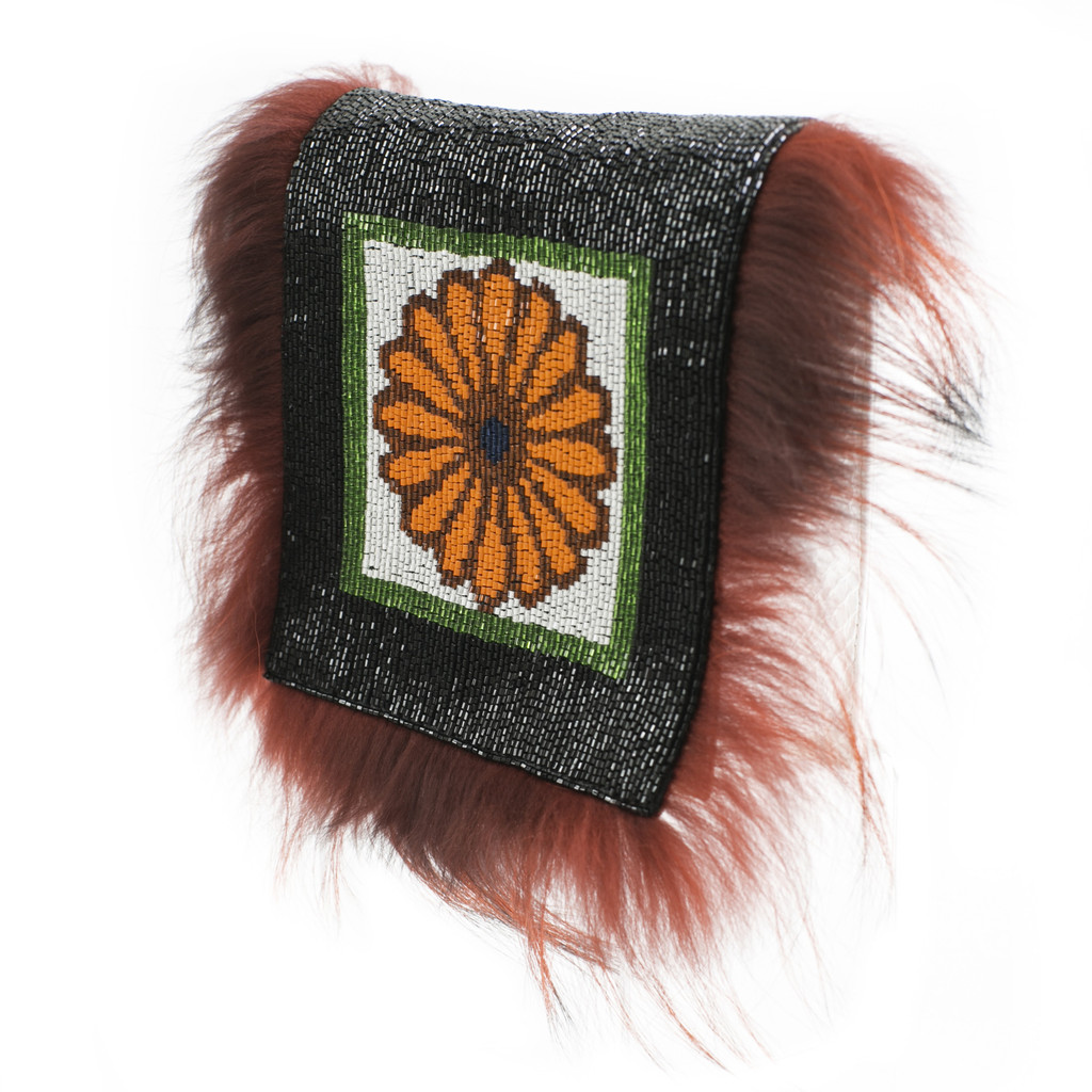 DAISY BEADED SNAKESKIN CROSSBODY