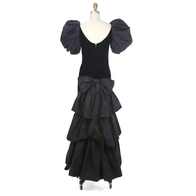 HAUTE COUTURE VELVET & PUFF GOWN
