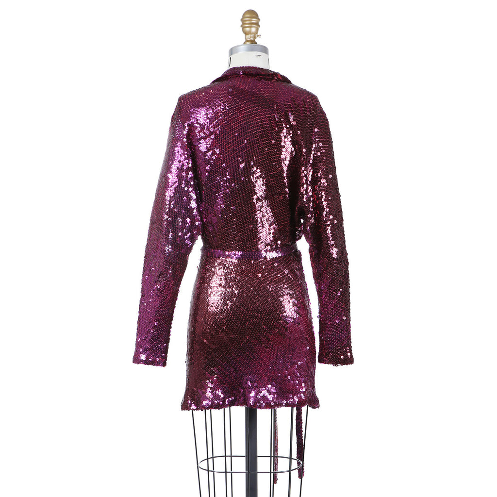 SEQUIN SHIRT DRESS