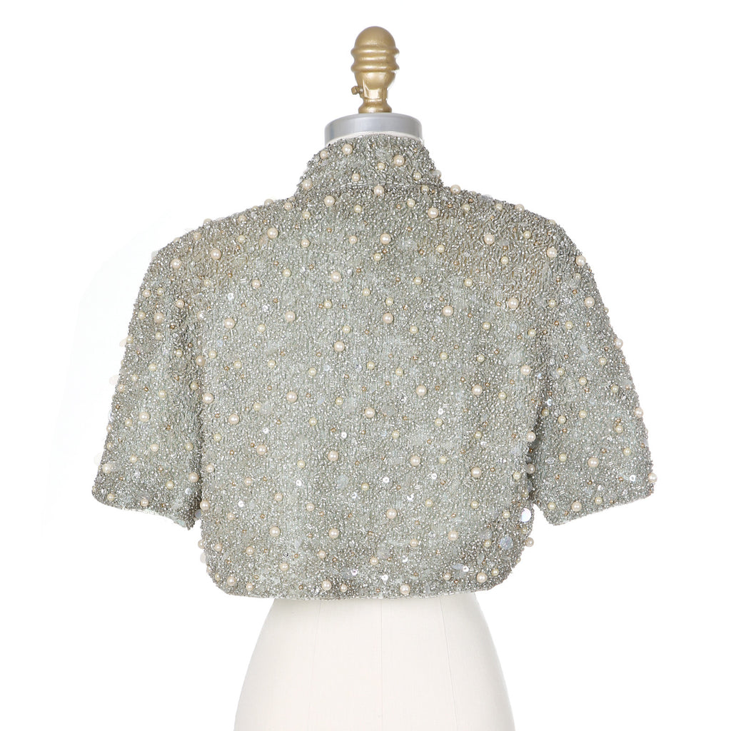 BEADED HALTER DRESS AND JACKET