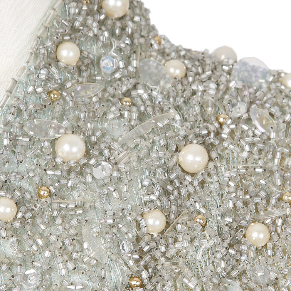 BEADED HALTER DRESS AND JACKET